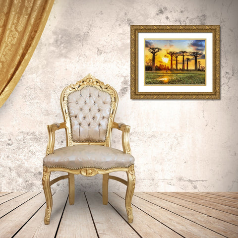 Travel Destination around the World XLI Gold Ornate Wood Framed Art Print with Double Matting by Medeiros, Celito