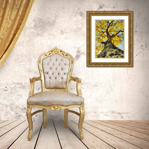 Collectio of Bloomin and Autumn Trees III Gold Ornate Wood Framed Art Print with Double Matting by Medeiros, Celito
