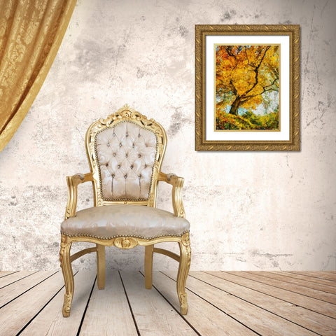 Collectio of Bloomin and Autumn Trees IX Gold Ornate Wood Framed Art Print with Double Matting by Medeiros, Celito