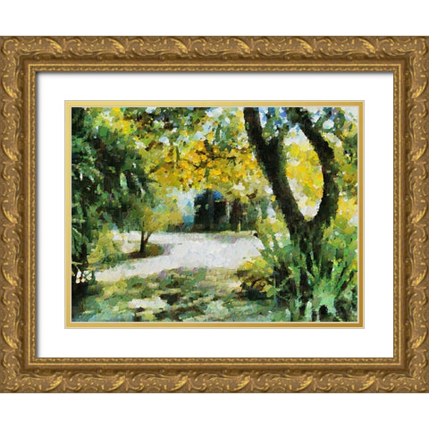 Collectio of Bloomin and Autumn Trees XXX Gold Ornate Wood Framed Art Print with Double Matting by Medeiros, Celito