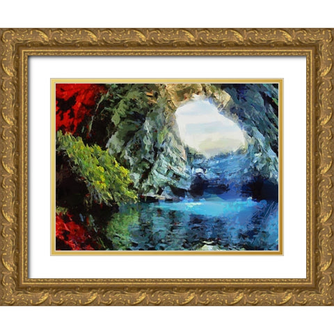 A Magical Cave Gold Ornate Wood Framed Art Print with Double Matting by Medeiros, Celito