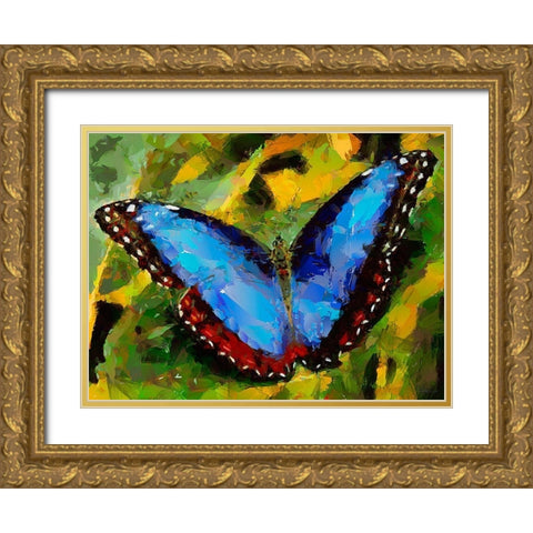 Butterfly Wings VI Gold Ornate Wood Framed Art Print with Double Matting by Medeiros, Celito
