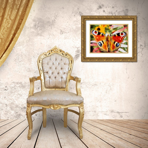 Butterfly Wings VII Gold Ornate Wood Framed Art Print with Double Matting by Medeiros, Celito