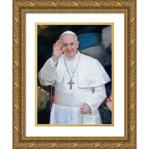 Pop Fransisco I Gold Ornate Wood Framed Art Print with Double Matting by Medeiros, Celito