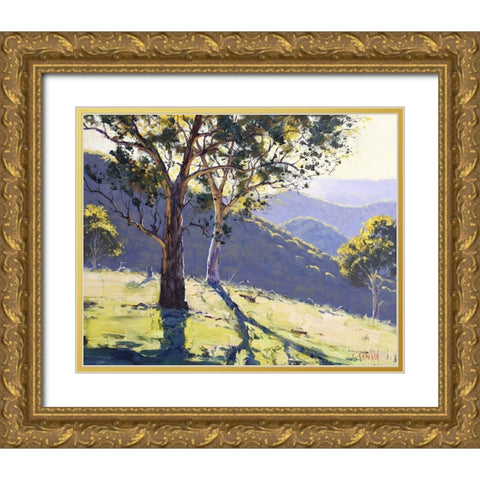 Afternoon Shadows Gold Ornate Wood Framed Art Print with Double Matting by Gercken, Graham