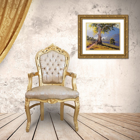 Turon Hills Gum Gold Ornate Wood Framed Art Print with Double Matting by Gercken, Graham