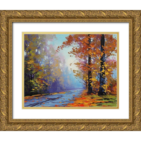 Autumn Arrival Gold Ornate Wood Framed Art Print with Double Matting by Gercken, Graham