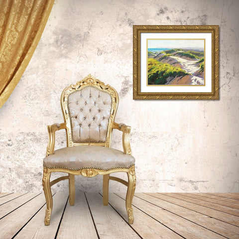 Light Across The Dunes Gold Ornate Wood Framed Art Print with Double Matting by Gercken, Graham
