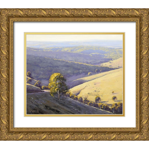 Summer Light Gold Ornate Wood Framed Art Print with Double Matting by Gercken, Graham