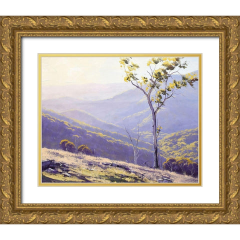 Afternoon Light Baathurst Gold Ornate Wood Framed Art Print with Double Matting by Gercken, Graham