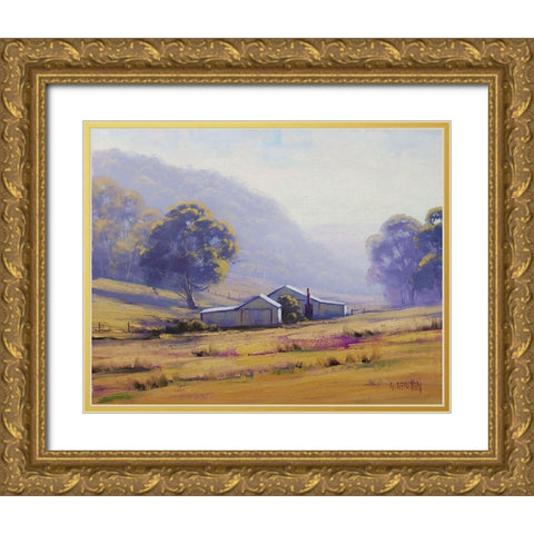 Lithgow Valley Gold Ornate Wood Framed Art Print with Double Matting by Gercken, Graham