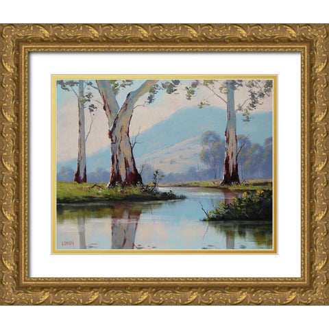 Majestic Gums Gold Ornate Wood Framed Art Print with Double Matting by Gercken, Graham
