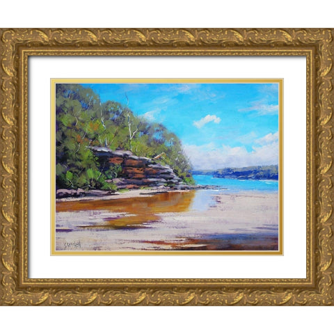Sydney Harbour Gold Ornate Wood Framed Art Print with Double Matting by Gercken, Graham