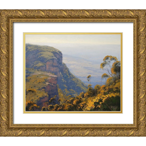 View Across Narrow Neck Gold Ornate Wood Framed Art Print with Double Matting by Gercken, Graham