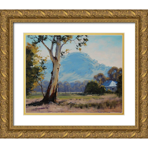 Tumut Landscape Australia Gold Ornate Wood Framed Art Print with Double Matting by Gercken, Graham