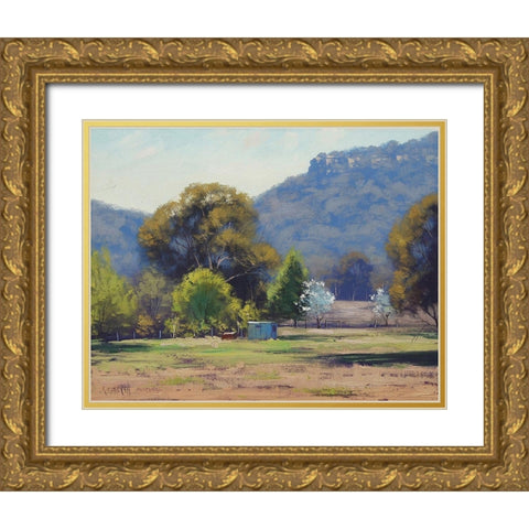 Spring Painting Prints Australia Gold Ornate Wood Framed Art Print with Double Matting by Gercken, Graham