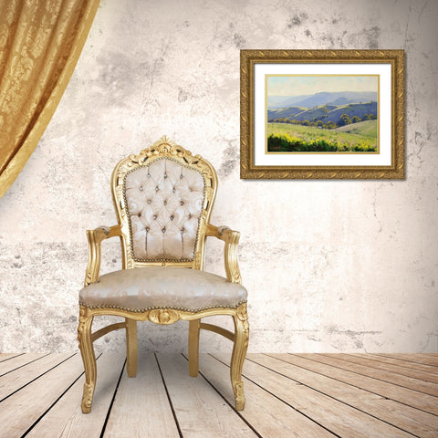 Spring Landscape Kanimbla Australia Gold Ornate Wood Framed Art Print with Double Matting by Gercken, Graham