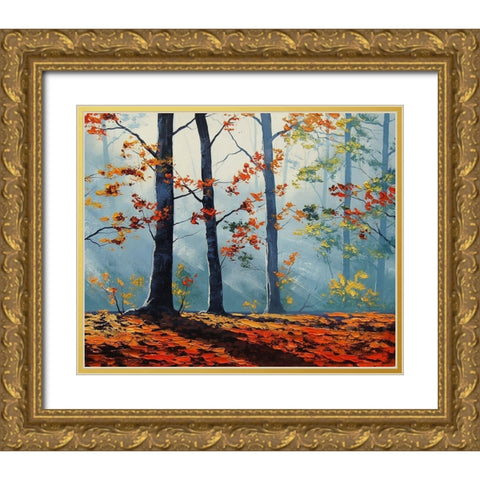 Rustic Autumn Colours Gold Ornate Wood Framed Art Print with Double Matting by Gercken, Graham