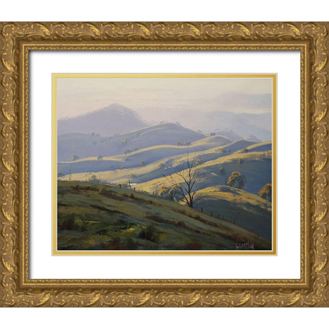 Kanimba Valley II Gold Ornate Wood Framed Art Print with Double Matting by Gercken, Graham