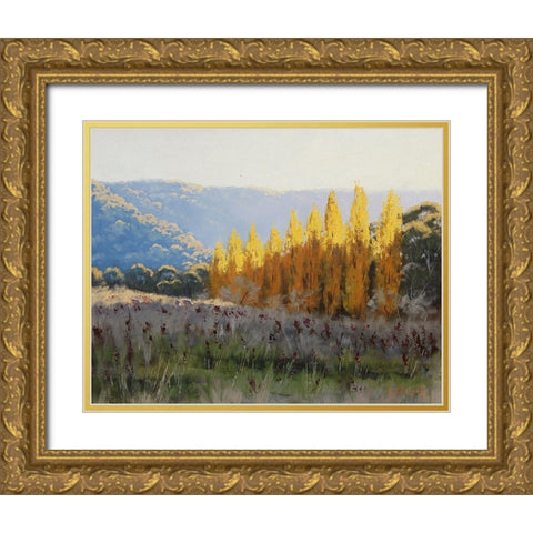 Popular Trees Gold Ornate Wood Framed Art Print with Double Matting by Gercken, Graham