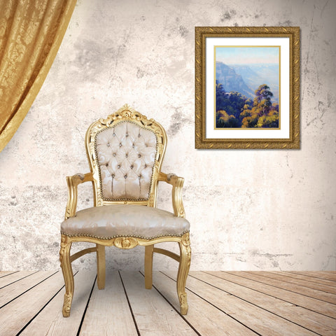 The Jamison Valley Gold Ornate Wood Framed Art Print with Double Matting by Gercken, Graham