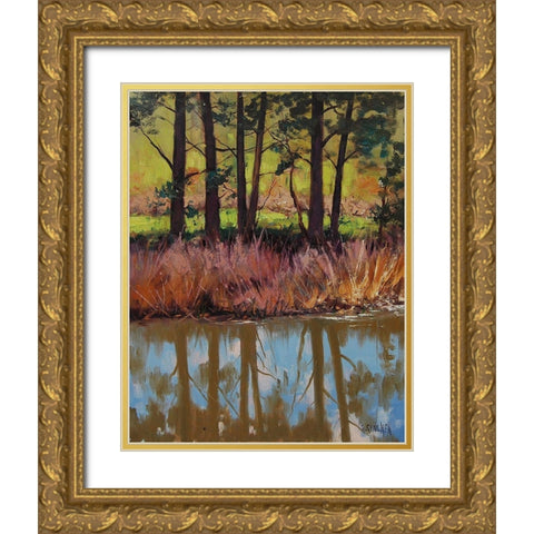 Plein Air Prints Gold Ornate Wood Framed Art Print with Double Matting by Gercken, Graham