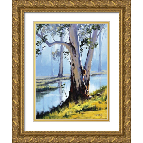 River Gum Gold Ornate Wood Framed Art Print with Double Matting by Gercken, Graham