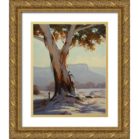 Snow Gum Prints Gold Ornate Wood Framed Art Print with Double Matting by Gercken, Graham