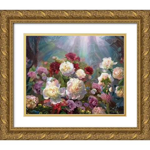 Mysterious Garden Gold Ornate Wood Framed Art Print with Double Matting by Kopania, Zbigniew