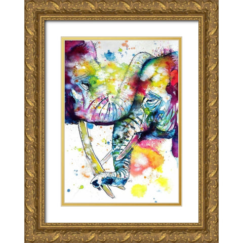 Loving Touch Gold Ornate Wood Framed Art Print with Double Matting by Kovacs, Anna Brigite