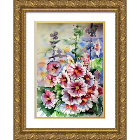 Mallow Gold Ornate Wood Framed Art Print with Double Matting by Kovacs, Anna Brigite
