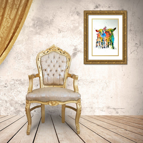 Goat Gold Ornate Wood Framed Art Print with Double Matting by Kovacs, Anna Brigite