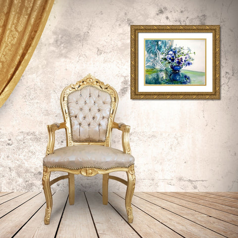 Still Life Gold Ornate Wood Framed Art Print with Double Matting by Kovacs, Anna Brigite