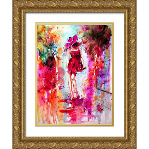 Magic in the City Gold Ornate Wood Framed Art Print with Double Matting by Kovacs, Anna Brigite