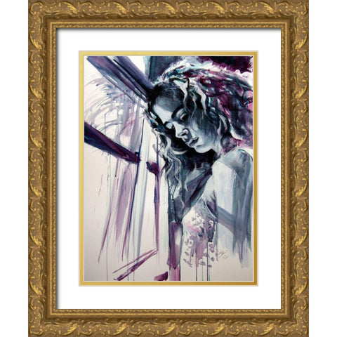 Expectation Gold Ornate Wood Framed Art Print with Double Matting by Kovacs, Anna Brigite