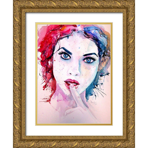 Charming Girl VI Gold Ornate Wood Framed Art Print with Double Matting by Kovacs, Anna Brigite
