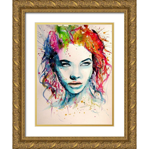 Charming Girl X Gold Ornate Wood Framed Art Print with Double Matting by Kovacs, Anna Brigite