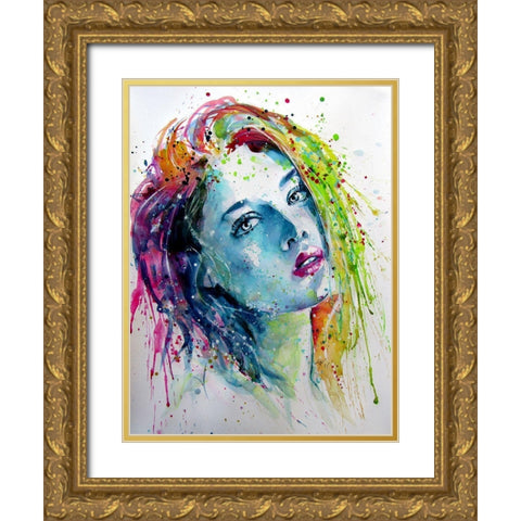 Charming Girl XIII Gold Ornate Wood Framed Art Print with Double Matting by Kovacs, Anna Brigite