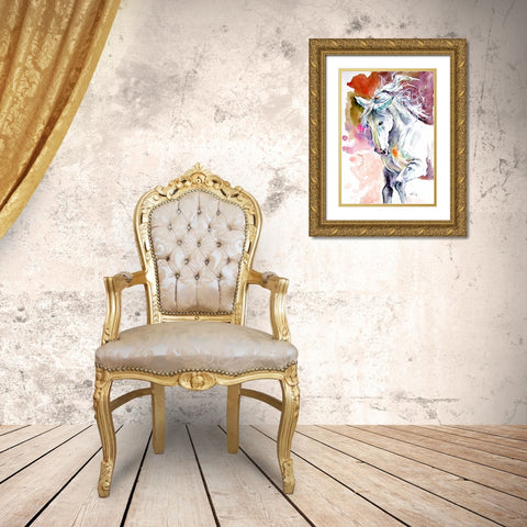 Andalusian Horse I Gold Ornate Wood Framed Art Print with Double Matting by Kovacs, Anna Brigite