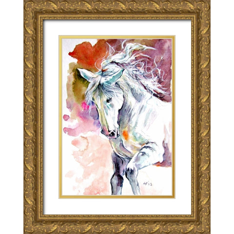 Andalusian Horse I Gold Ornate Wood Framed Art Print with Double Matting by Kovacs, Anna Brigite