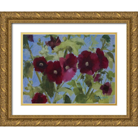 Stock Rose Gold Ornate Wood Framed Art Print with Double Matting by Strube, Ling