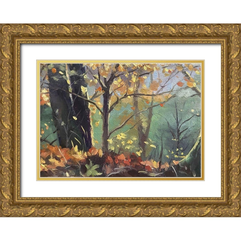 The Golden Light III Gold Ornate Wood Framed Art Print with Double Matting by Strube, Ling