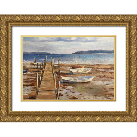 Sunset Glow in Denmark II Gold Ornate Wood Framed Art Print with Double Matting by Strube, Ling