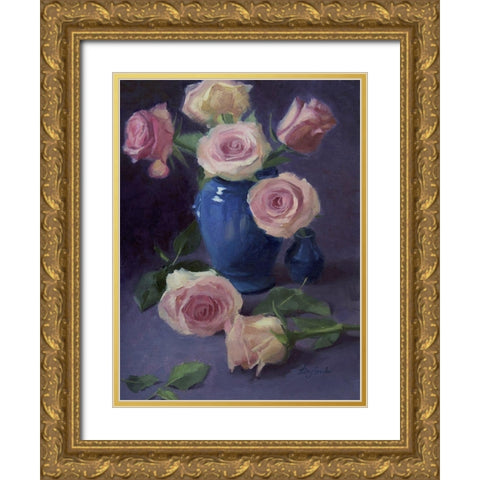 Anmut Gold Ornate Wood Framed Art Print with Double Matting by Strube, Ling