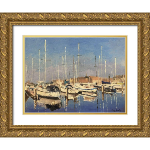 Netherlands Landscape II Gold Ornate Wood Framed Art Print with Double Matting by Strube, Ling