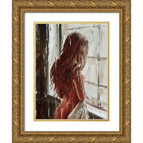 Where Are You? Gold Ornate Wood Framed Art Print with Double Matting by Luniak, Monika