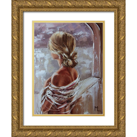 With hope Gold Ornate Wood Framed Art Print with Double Matting by Luniak, Monika