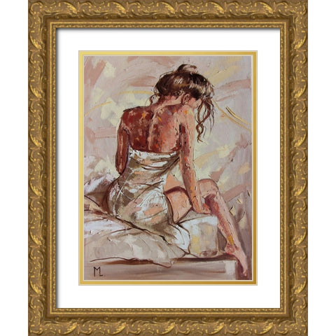 Morning Gold Ornate Wood Framed Art Print with Double Matting by Luniak, Monika