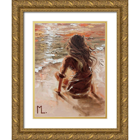 My Place Gold Ornate Wood Framed Art Print with Double Matting by Luniak, Monika