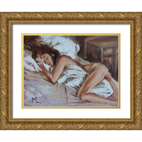 Sweet Dreams I Gold Ornate Wood Framed Art Print with Double Matting by Luniak, Monika